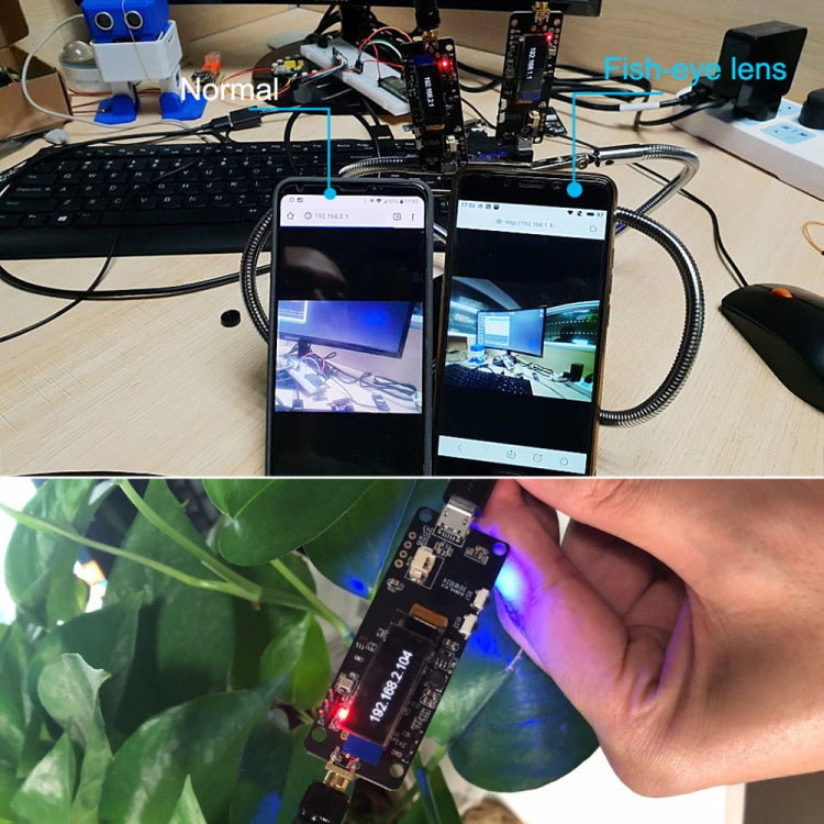 TTGO Fish-eye Lens Camera Module OV2640 SMA WiFi 0.91 OLED Development Board with 3dbi Antenna - free shipping - PMC Jewellery - Order now!