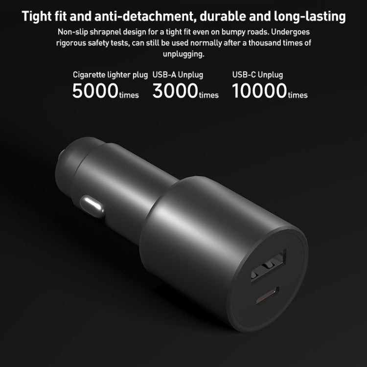 Original Xiaomi 43W Dual Ports USB + USB-C / Type-C Car Charger 1A1C(Black) - Car Charger by Xiaomi | Online Shopping South Africa | PMC TechLife | Buy Now Pay Later Mobicred