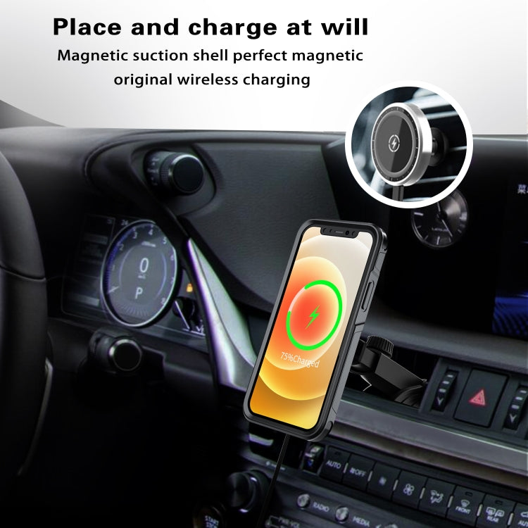 For iPhone 12 / 12 Pro RedPepper Armor Magsafe PC Hybrid TPU Phone Case(Black) - free shipping - PMc TechLife - Order now!