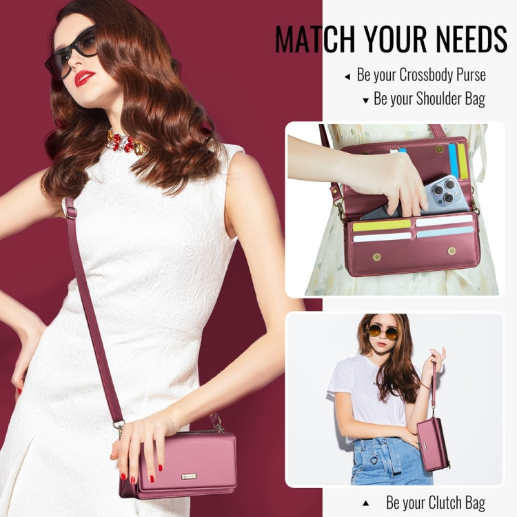 CaseMe ME30 Max Multifunctional Large-Capacity Shoulder Crossbody Phone Bag(Red) - free shipping - PMC Jewellery - Order now!