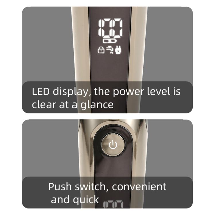 VGR V-107 11-in-1 IPX6 Digital Display Electric Hair Clipper Kit(Gold) - Hair Trimmer by VGR | Online Shopping South Africa | PMc TechLife | Buy Now Pay Later Mobicred