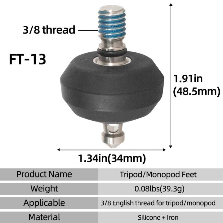 BEXIN FT-13 3/8 Screw Rubber Feet Pads Tripod Anti-Slip Foot Pad(Black) - free shipping - PMC TechLife - Order now!