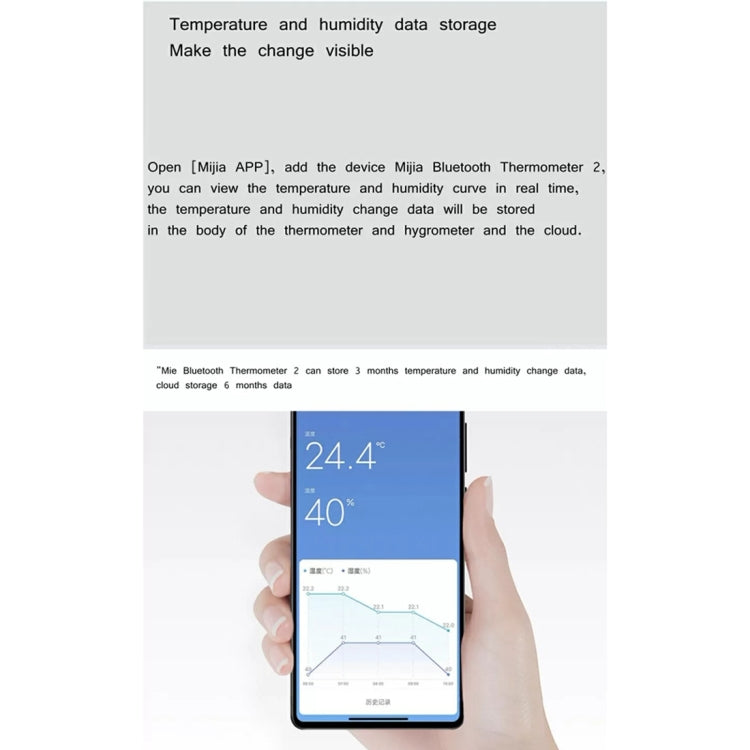 Original Xiaomi Mijia Bluetooth Temperature and Humidity Thermometer 2 - Thermostat & Thermometer by Xiaomi | Online Shopping South Africa | PMC TechLife | Buy Now Pay Later Mobicred