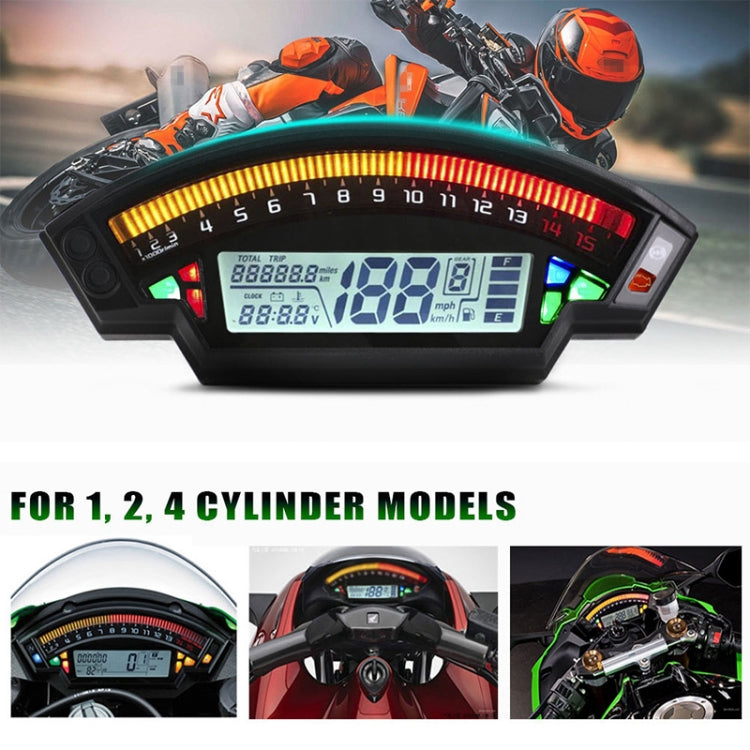 Speedpark Motorcycle LCD TFT Digital Speedometer 14000RPM 6 Gear Backlight Motorcycle Odometer for 1,2,4 Cylinders Meter - free shipping - PMC TechLife - Order now!