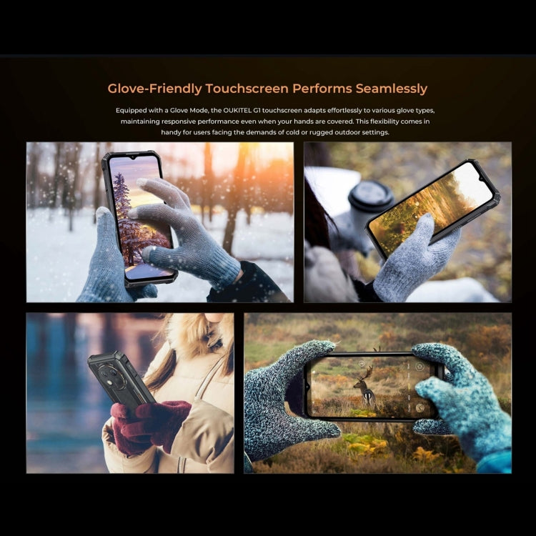 Oukitel G1 Rugged Phone, 6GB+256GB, Fingerprint Identification, 6.52 inch Android 14 T606 Octa Core, NFC, OTG, Network: 4G (Orange) - free shipping - PMC Jewellery - Order now!