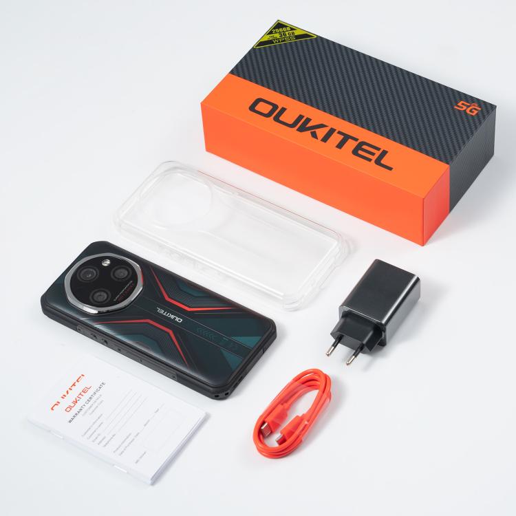 Oukitel WP55 5G Rugged Phone, 12GB+256GB, 108MP Camera, Fingerprint Identification, 6.6 inch Android 15 MediaTek Dimensity 7025 Octa Core, NFC, OTG, Network: 5G (Black) - free shipping - PMC TechLife - Order now!