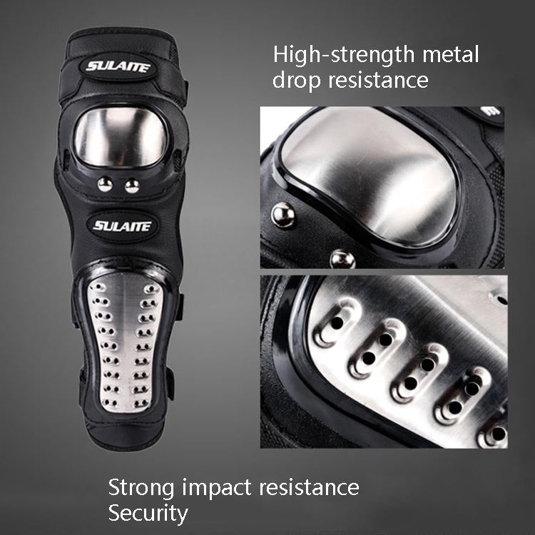SULAITE GT341 Motorcycle Stainless Steel Knee Pads Elbow Pads Off-Road Cycling Racing Anti-Fall Sports Protective Gear - Protective Gear by SULAITE | Online Shopping South Africa | PMC TechLife | Buy Now Pay Later Mobicred