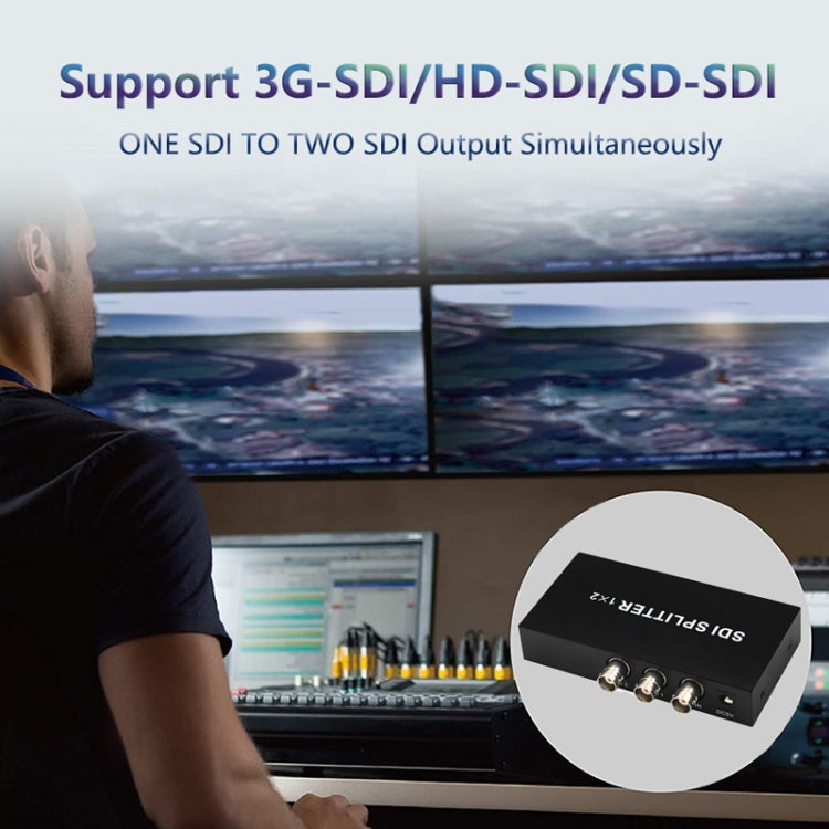1 In 2 Out SD-SDI / HD-SDI / 3G-SDI Distribution Amplifier Video SDI Splitter(US Plug) - Splitter by PMC Jewellery | Online Shopping South Africa | PMC Jewellery | Buy Now Pay Later Mobicred