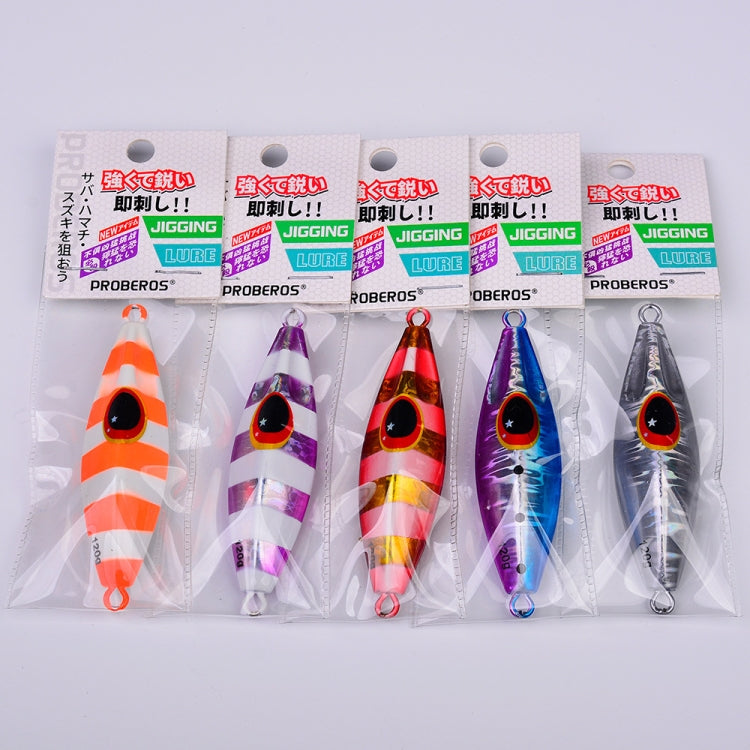 PROBEROS LF124 Deep Sea Iron Plate Lead Fish Fishing Lure Slow Sinking Rocking Luminous Boat Fishing Bait, Size: 40g(Color A) - Fishing Lures by PROBEROS | Online Shopping South Africa | PMC TechLife | Buy Now Pay Later Mobicred