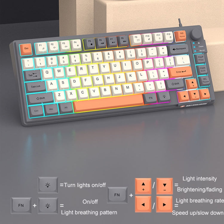 XUNSVFOX K81 Laptop Gaming Office Wired Illuminated Keyboard(Shimmer) - free shipping - PMC Jewellery - Order now!