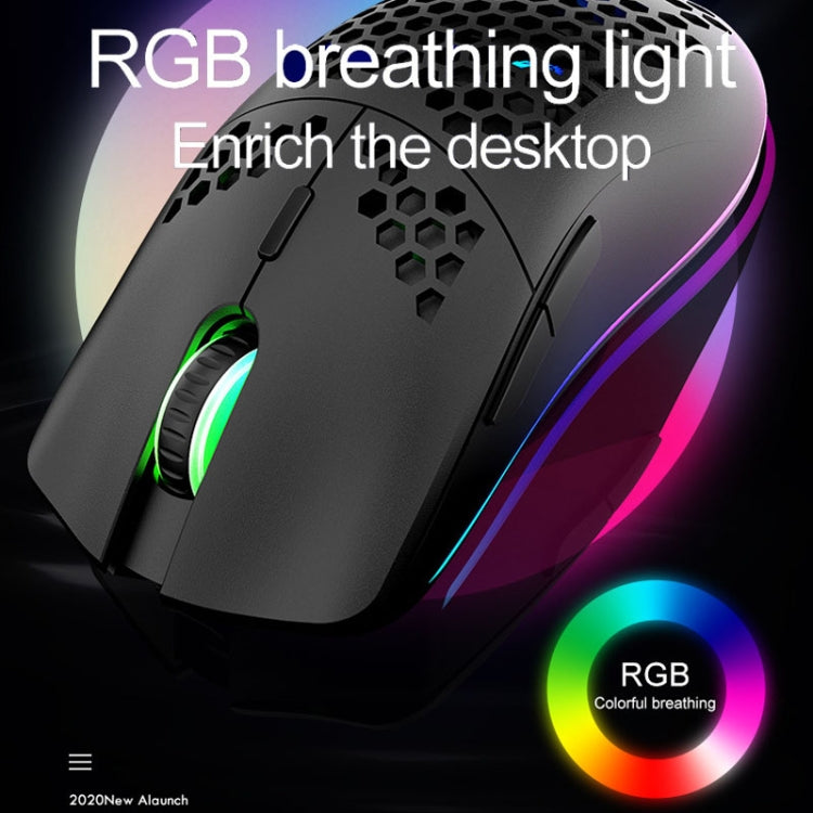 XUNSVFOX XYH80 Hollow Hole Rechargeable Wireless Gaming Mouse RGB Light Computer Office Mouse(Black) - free shipping - PMC Jewellery - Order now!