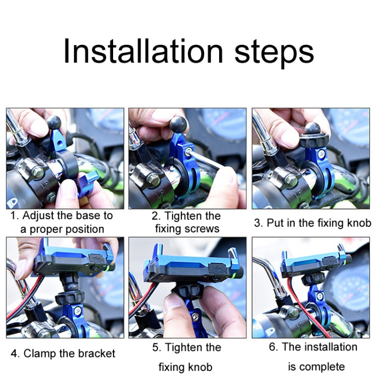 Kewig M7 Bicycle 4 Claws Aluminum Navigational Bracket Outdoor Cycling Cell Phone Holder(Blue) - Holder by Kewig | Online Shopping South Africa | PMC TechLife | Buy Now Pay Later Mobicred