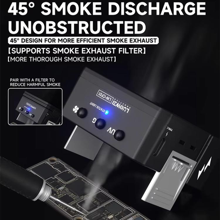 LUOWEI CF01 Cell Phone Repair 3 In 1 UV Curing Lamp Cooling Smoke Extractor Fan Dust Developer Lamps - free shipping - PMC TechLife - Order now!