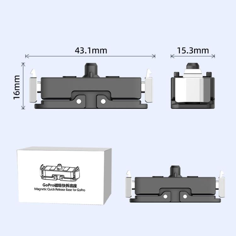 For GoPro HERO13 Black HEPAIL AC67 Magnetic Metal Quick Release Base - free shipping - PMC TechLife - Order now!