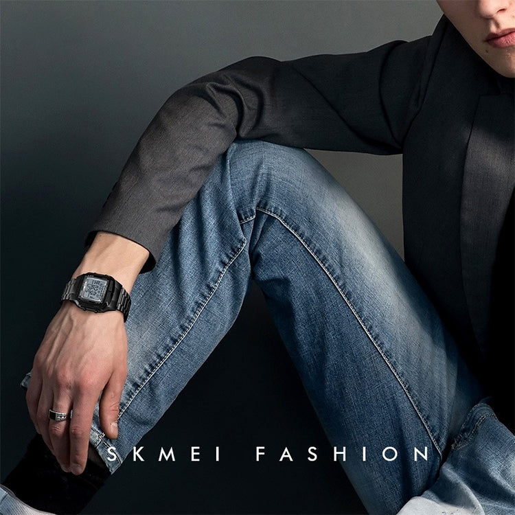 SKMEI 1381 Multifunctional Men Outdoor Business Sport Noctilucent Waterproof Digital Wrist Watch(Silver) - free shipping - PMC TechLife - Order now!