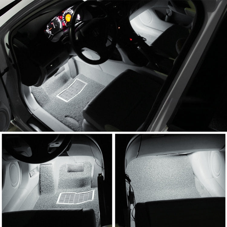 2 PCS DC12V / 1.5W / 6000K / 100LM Car Foot Nest Lights Footwell Lamp Seat Lamp 18LEDs SMD-3528 Lamps for Volkswagen(White Light) - Atmosphere lights by PMC TechLife | Online Shopping South Africa | PMC TechLife