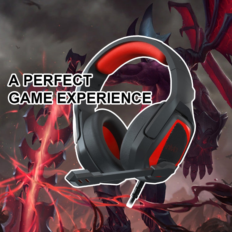 Anivia MH602 3.5mm Wired Gaming Headset with Microphone(Black Red) - free shipping - PMC TechLife - Order now!