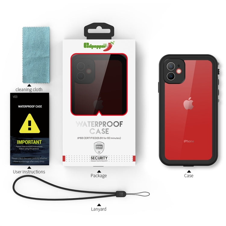 For iPhone 11 RedPepper Shockproof Waterproof PC + TPU Protective Case(Black) - free shipping - PMC TechLife - Order now!