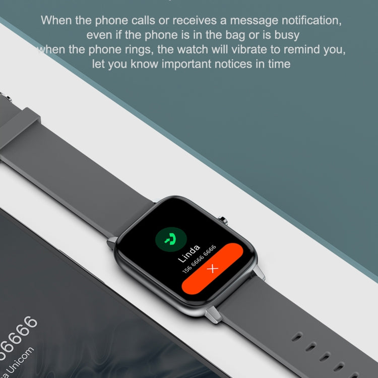 Ochstin 5H80 1.69 inch Square Screen Silicone Strap Heart Rate Blood Oxygen Monitoring Bluetooth Smart Watch(Black+Gold) - free shipping - PMC TechLife - Order now!