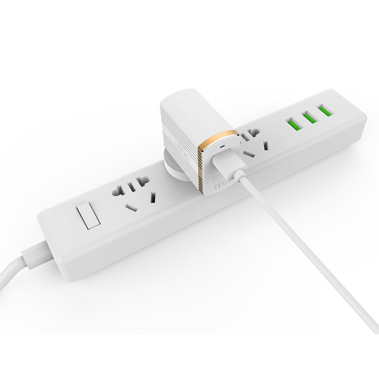 LDNIO A1302Q 2 in 1 18W QC3.0 USB Interface Grid Shape Travel Charger Mobile Phone Charger with Type-C / USB-C Data Cable, EU Plug - free shipping - PMC TechLife - Order now!