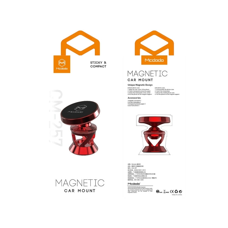 Mcdodo CM-2571 Yao Series Car Air Outlet Vent Mount Phone Holder Stand, For iPhone, Samsung, Huawei, Lenovo, Xiaomi, Sony, HTC(Red) - Universal Car Holders by Mcdodo | Online Shopping South Africa | PMC TechLife | Buy Now Pay Later Mobicred