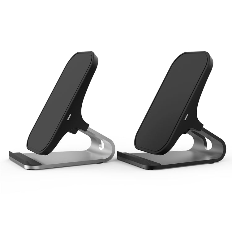 HAMTOD M5 15W Intelligent Dual Coil Design Qi Standard Holder Wireless Charger with Indicator Light, Support Fast Charging(Black) - Wireless Charger by HAMTOD | Online Shopping South Africa | PMC TechLife | Buy Now Pay Later Mobicred