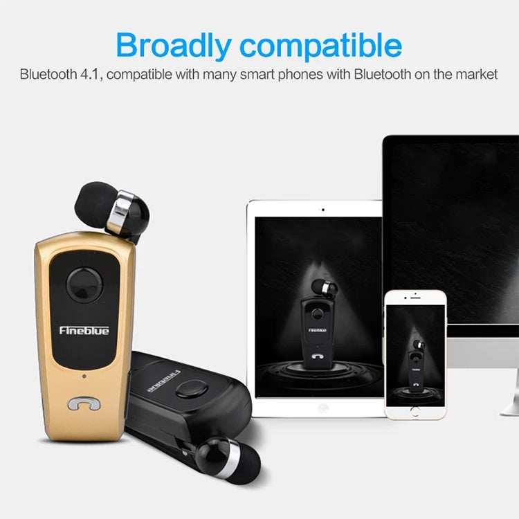 Fineblue F920 CSR4.1 Retractable Cable Caller Vibration Reminder Anti-theft Bluetooth Headset - Bluetooth Earphone by Fineblue | Online Shopping South Africa | PMC TechLife | Buy Now Pay Later Mobicred