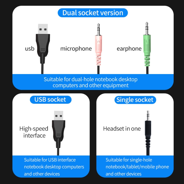 PANTSAN PSH-400 USB Computer Head-Mounted Luminous RGB Wired Headset, Specification:3.5mm Black - free shipping - PMC TechLife - Order now!