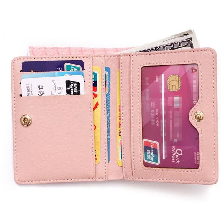 BATSIOE Short Type Ladies Wallet Small Fresh Two-Fold Student Bag Simple Multi-Card Coin Purse(Green) - free shipping - PMC TechLife - Order now!
