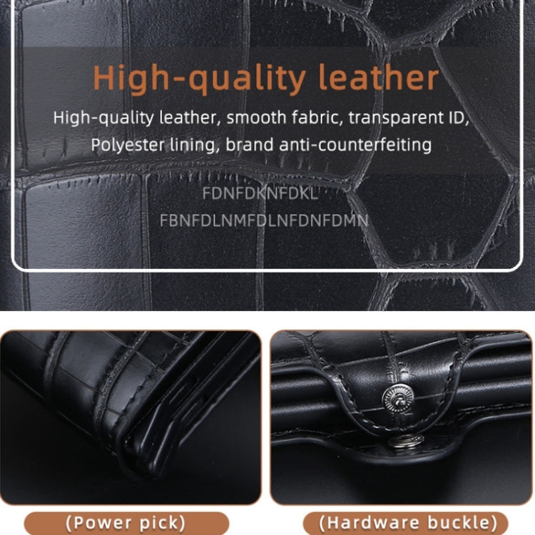 Baellerry K9171 RFID Anti-Magnetic Card Holder Crocodile Pattern Card Holder(Blue) - free shipping - PMC TechLife - Order now!