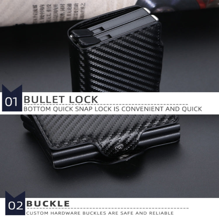 Baellerry K9172 RFID Double Aluminum Box Card Holder Automatic Pop-up Card Holder(Coffee) - Antimagnetic RFID Package by Baellerry | Online Shopping South Africa | PMC TechLife | Buy Now Pay Later Mobicred