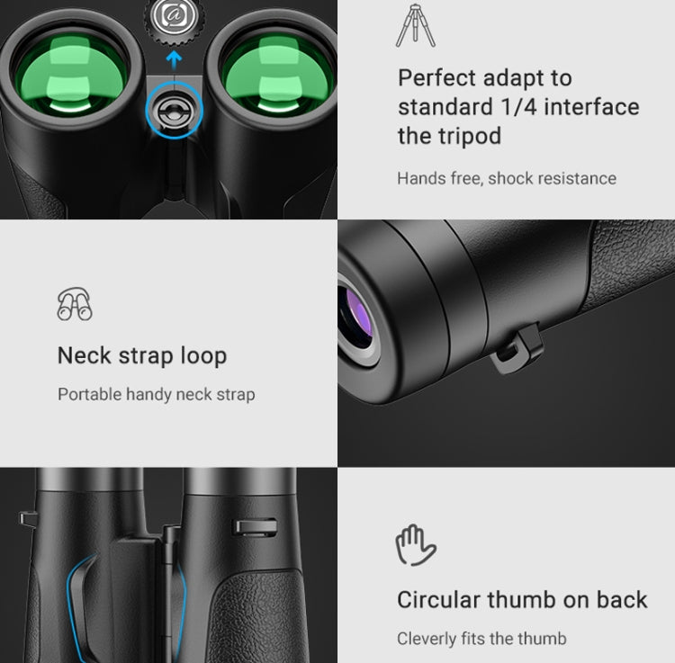 APEXEL 10x42 Fixed Focus Binoculars Autofocus Telescope(Black) - free shipping - PMC TechLife - Order now!