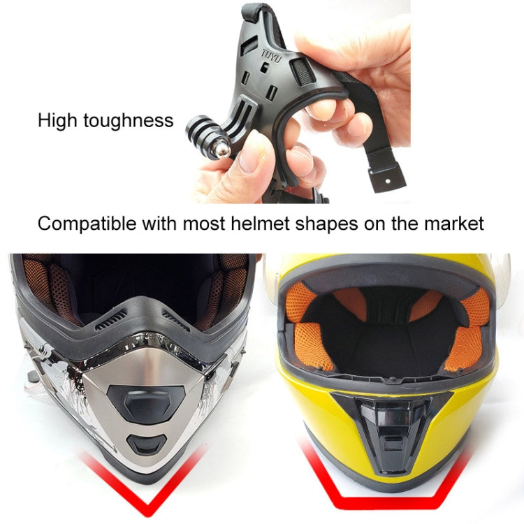 TUYU Motorcycle Helmet Chin Action Camera Mobile Phone Mounting Bracket Blue Bracket - Helmet Mount by TUYU | Online Shopping South Africa | PMC TechLife | Buy Now Pay Later Mobicred