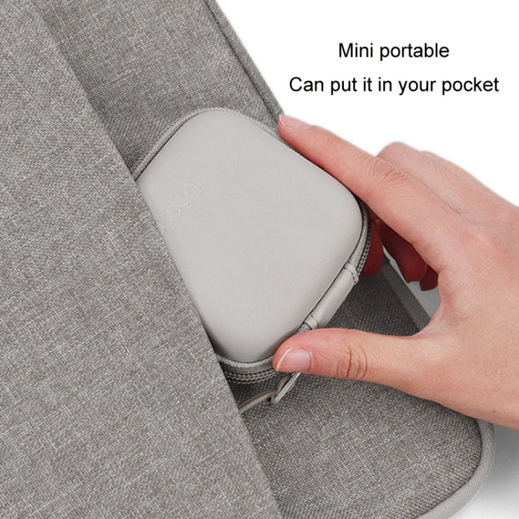 Baona BN-F003 Leather Digital Headphone Cable U Disk Storage Bag, Specification: Rectangular Gray - Digital Storage Bag by Baona | Online Shopping South Africa | PMC TechLife | Buy Now Pay Later Mobicred