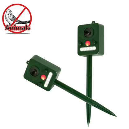 Environmental Friendly White + Red Light Solar-powered LED Ultrasonic Animal Repeller Bird Cat Dog Control Device With 6.5V / 0.1W Solar Panel & PIR Sensor & Light Sensor, Got the CE / ROHS Certification - Outdoor Insect Repellent by PMC Jewellery | Online Shopping South Africa | PMC Jewellery | Buy Now Pay Later Mobicred