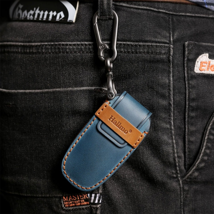 For Dodge Ram 6-button C163 Car Key Leather Protective Case (Blue) - Car Key Cases by PMC TechLife | Online Shopping South Africa | PMC TechLife | Buy Now Pay Later Mobicred