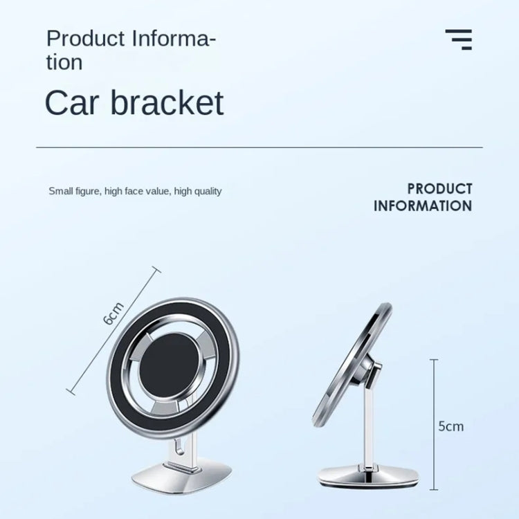 F68 360 Degree Rotating Car Magnetic Mobile Phone Bracket (Silver) - Car Holders by PMC Jewellery | Online Shopping South Africa | PMC Jewellery | Buy Now Pay Later Mobicred