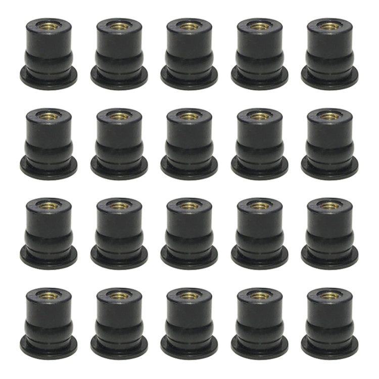 20 in 1 M6 Universal Motorcycle Windshield Brass Nuts - Replacement Parts by PMC TechLife | Online Shopping South Africa | PMC TechLife | Buy Now Pay Later Mobicred