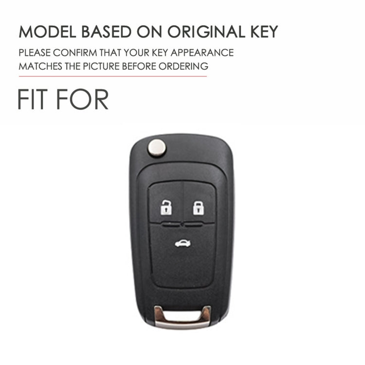 For Chevrolet Folding Hallmo Car Cowhide Leather Key Protective Cover Key Case(Brown) - Car Key Cases by Hallmo | Online Shopping South Africa | PMC TechLife | Buy Now Pay Later Mobicred