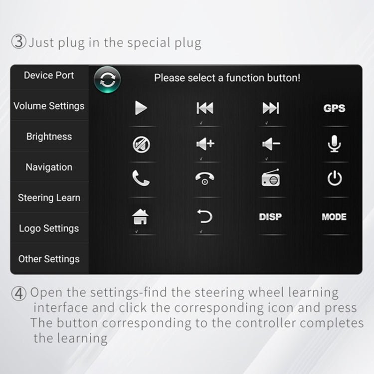 DQX-999A Multifunctional Steering Wheel Button Controller Car DVD Screen Wireless Remote Control (Black) - free shipping - PMC TechLife - Order now!
