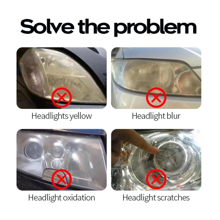 Car Headlight Scratch Yellowing Repair Fluid Set, Capacity: 10ml - free shipping - PMC TechLife - Order now!