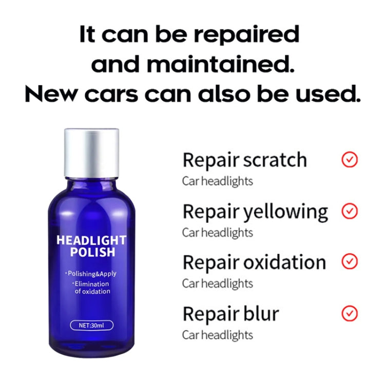 Car Headlight Scratch Yellowing Repair Fluid Set, Capacity: 30ml - free shipping - PMC TechLife - Order now!