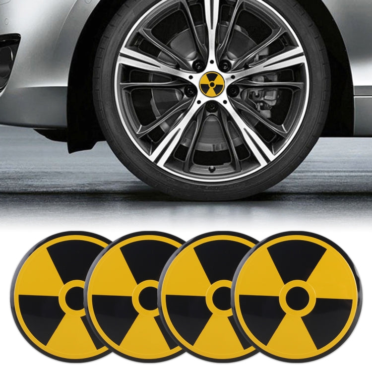 4 in 1 Car Wheel Hub Decorative Sticker, Diameter: 5.8cm - Decorative Sticker by PMC TechLife | Online Shopping South Africa | PMC TechLife