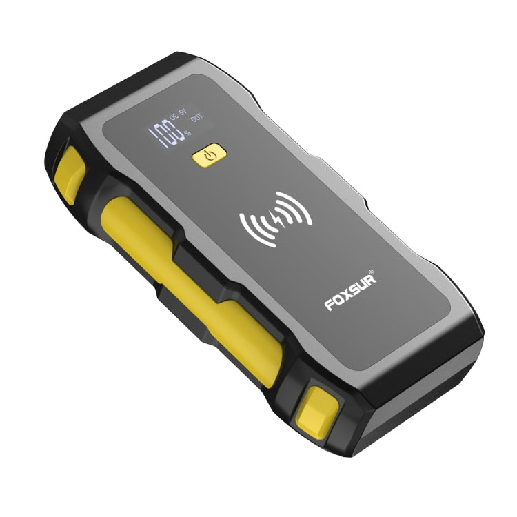 FOXSUR FJS-800 12V Car Multifunctional Wireless Charging Emergency Start Power Supply (Yellow) - Power Bank by FOXSUR | Online Shopping South Africa | PMC Jewellery