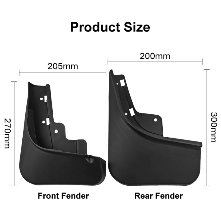 For Tesla Model S 2022 4pcs/Set Car Auto Soft Plastic Splash Flaps Fender Guard - Mudguards by PMC TechLife | Online Shopping South Africa | PMC TechLife | Buy Now Pay Later Mobicred
