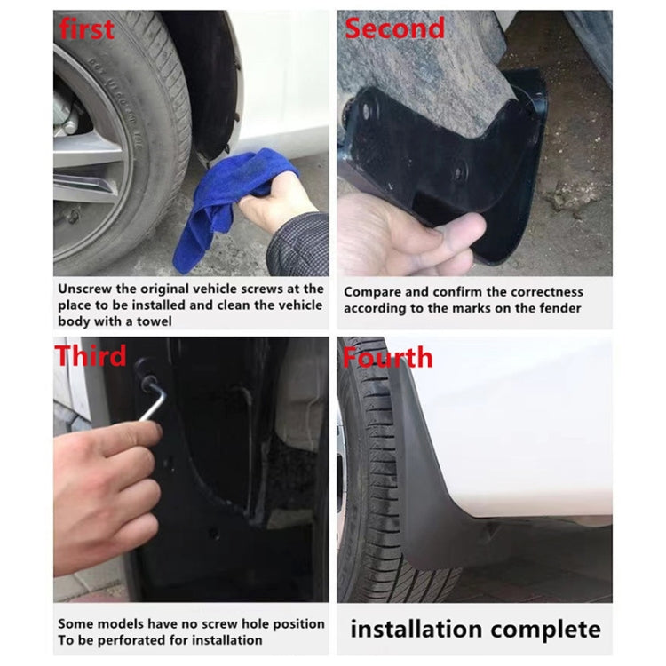 For Jaguar E-pace 2018-2023 4pcs/Set Car Auto Soft Plastic Splash Flaps Fender Guard - Mudguards by PMC TechLife | Online Shopping South Africa | PMC TechLife | Buy Now Pay Later Mobicred