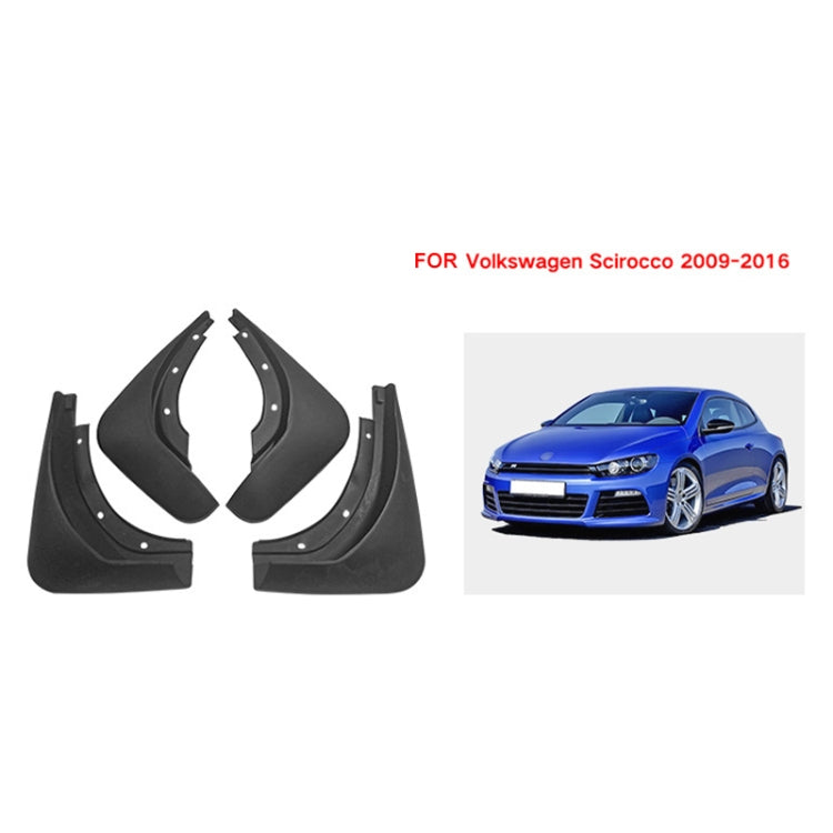 For Volkswagen Scirocco 2009-2016 4pcs/Set Car Auto Soft Plastic Splash Flaps Fender Guard - Mudguards by PMC TechLife | Online Shopping South Africa | PMC TechLife | Buy Now Pay Later Mobicred