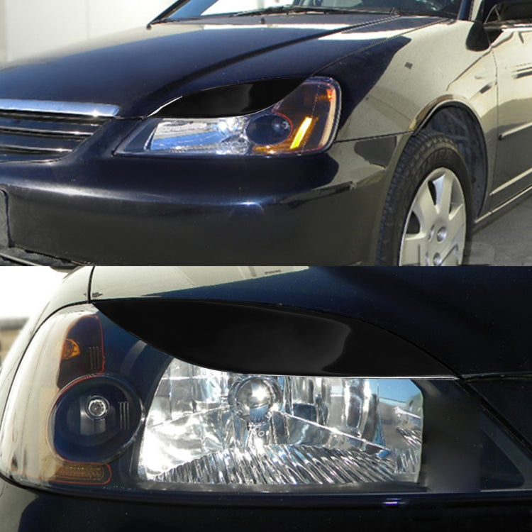 Pair Car Lamp Eyebrow Soft Decorative Sticker for Honda Civic 2001-2003 (Black) - Lamp Decoration by PMC TechLife | Online Shopping South Africa | PMC TechLife | Buy Now Pay Later Mobicred