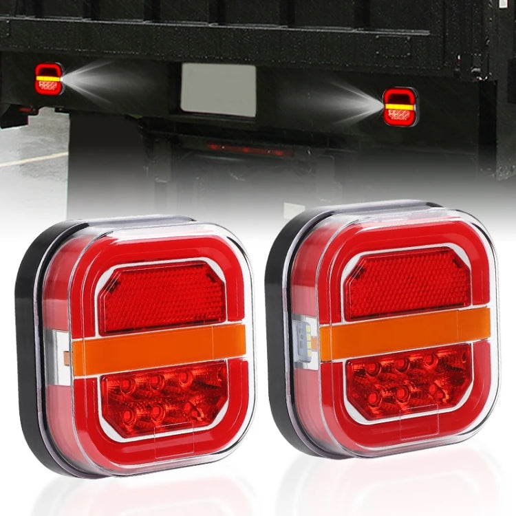 2pcs 12-24V 28LEDs Square Trailer Taillight - Brake Lights by PMC TechLife | Online Shopping South Africa | PMC TechLife | Buy Now Pay Later Mobicred