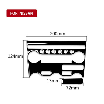 For Nissan 370Z Z34 2009- 2 in 1 Car AC Adjustment Panel Decorative Sticker, Left and Right Drive Universal (Black) - Car Interior Mouldings by PMC Jewellery | Online Shopping South Africa | PMC Jewellery | Buy Now Pay Later Mobicred